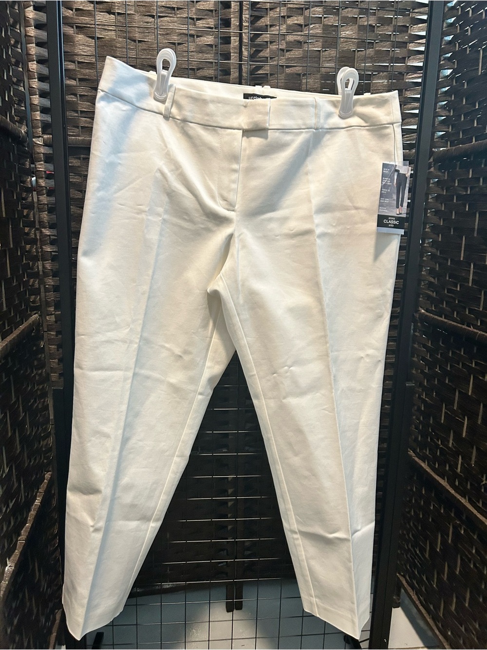 NWT Liz Claiborne Emma petite classic ankle Cropped White Dress Pants size 14P